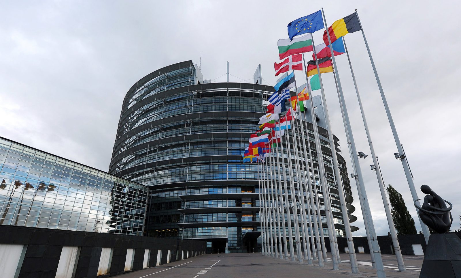 European-Parliament-Building-With-Flags
