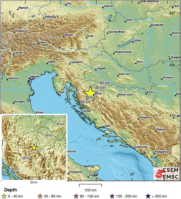 Нов силен земјотрес во Босна и Херцеговина