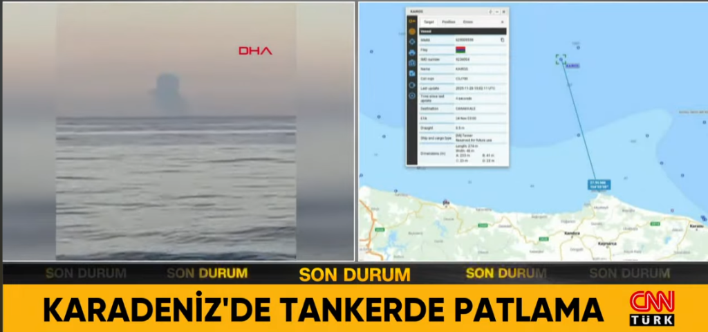 Експлозија на танкер во Црното Море, се сомнева дека наишол на мина