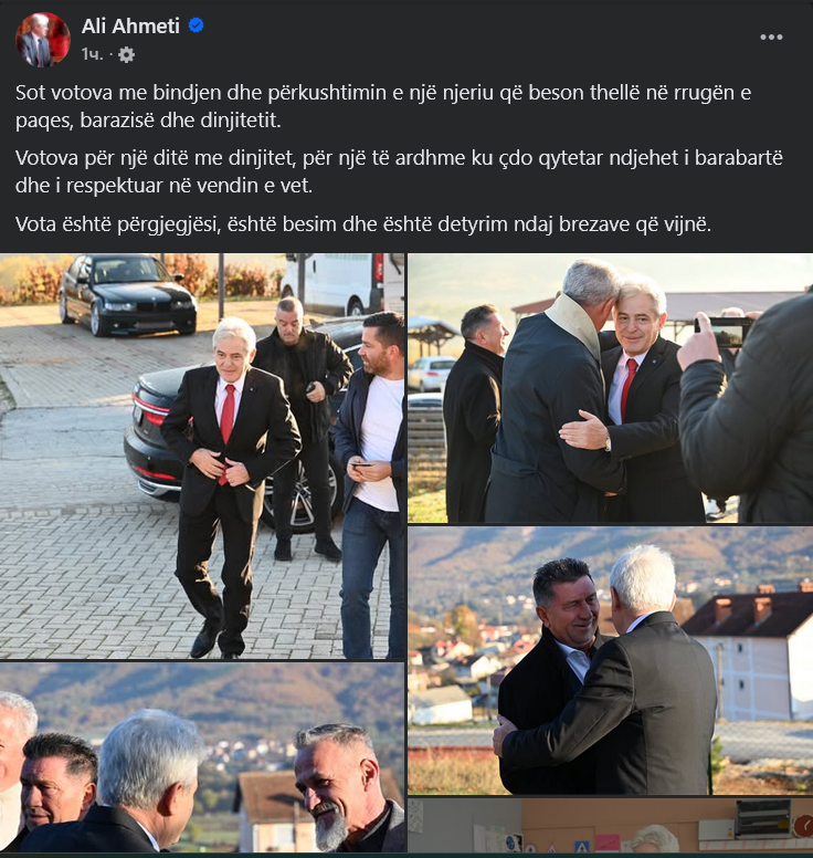 Али Ахмети гласаше прв во 7 наутро: „Гласањето е одговорност, тоа е доверба и тоа е обврска кон идните генерации“