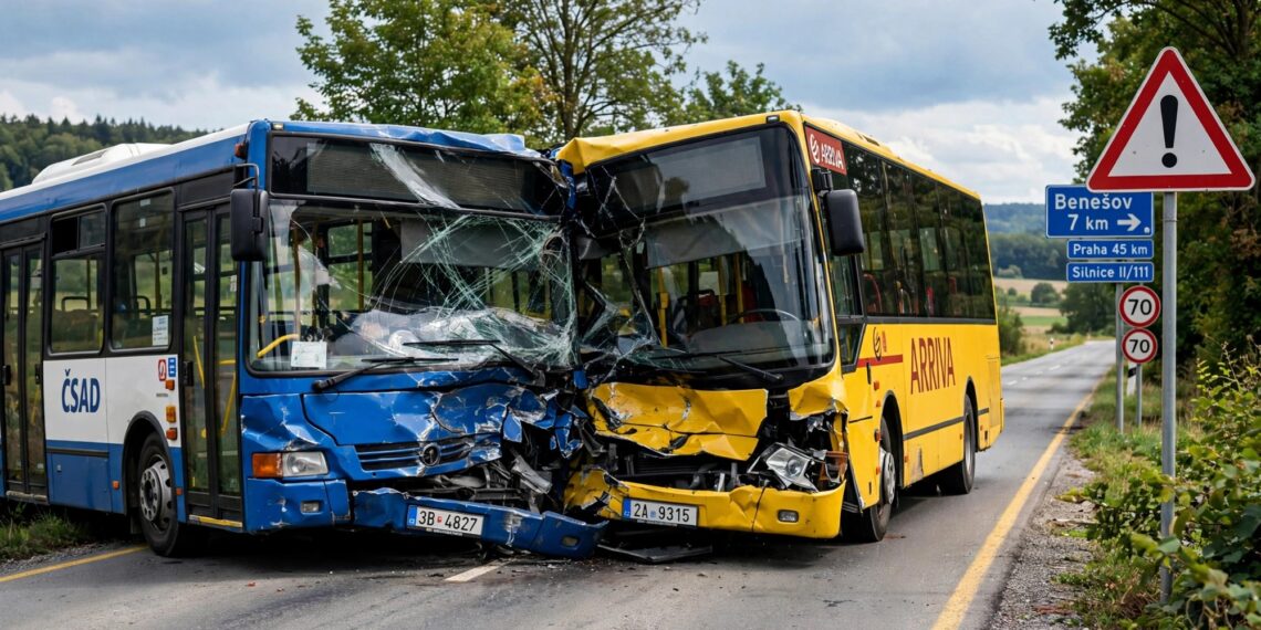 Два автобуси се судрија во јужна Чешка, 40 повредени