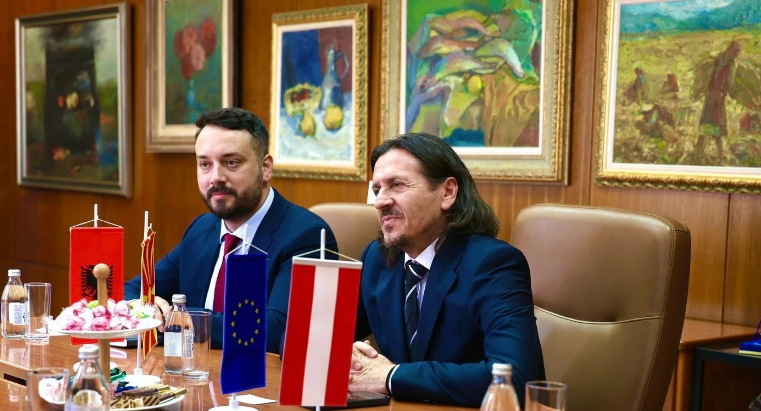 Новиот министер за култура извади албанско знаме на средба со амбасадор
